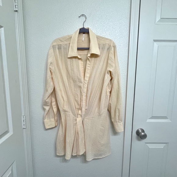 Free People Tara Twist Mini Dress Large Vanilla Cake - Picture 2 of 11